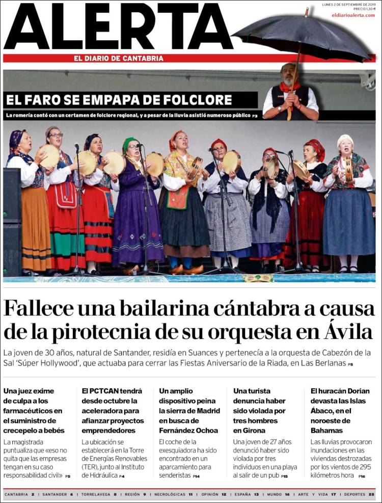 Portada de Alerta - El Diario de Cantabria (Espa&ntilde;a)