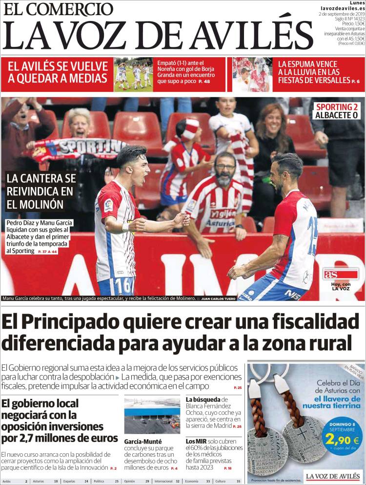 Portada de El Comercio - Avilés (Espa&ntilde;a)