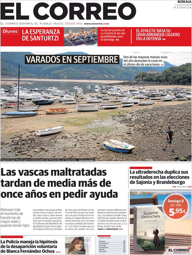 Portada de El Correo (Espa&ntilde;a)