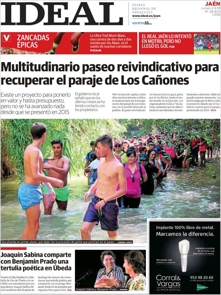 Portada de El Ideal de Jaén (Espa&ntilde;a)