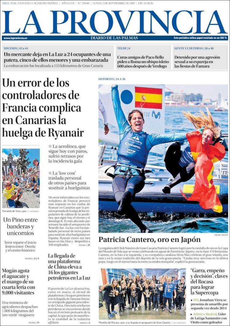 Portada de La Provincia (Espa&ntilde;a)