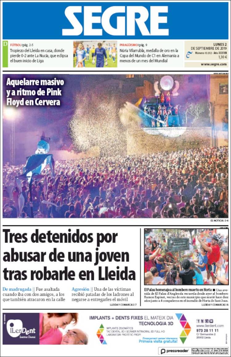Portada de Segre  (Espa&ntilde;a)