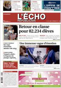 Portada de L'Echo Républicain (Francia)