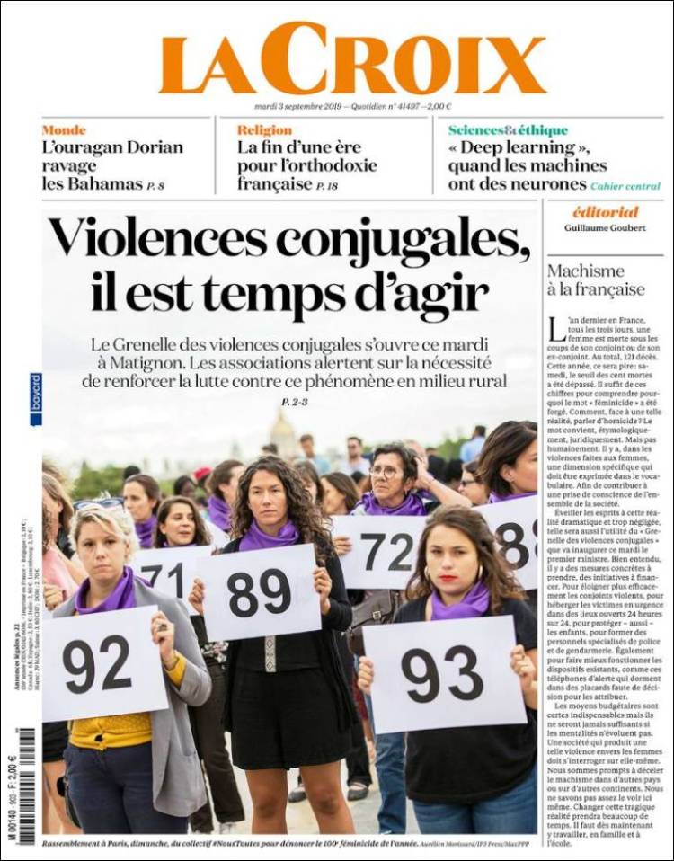 Portada de La Croix (Francia)