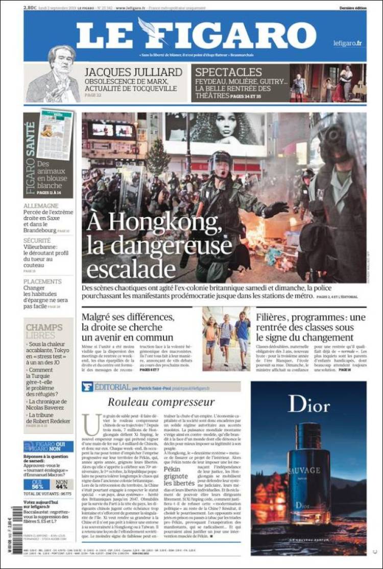Portada de Le Figaro (Francia)
