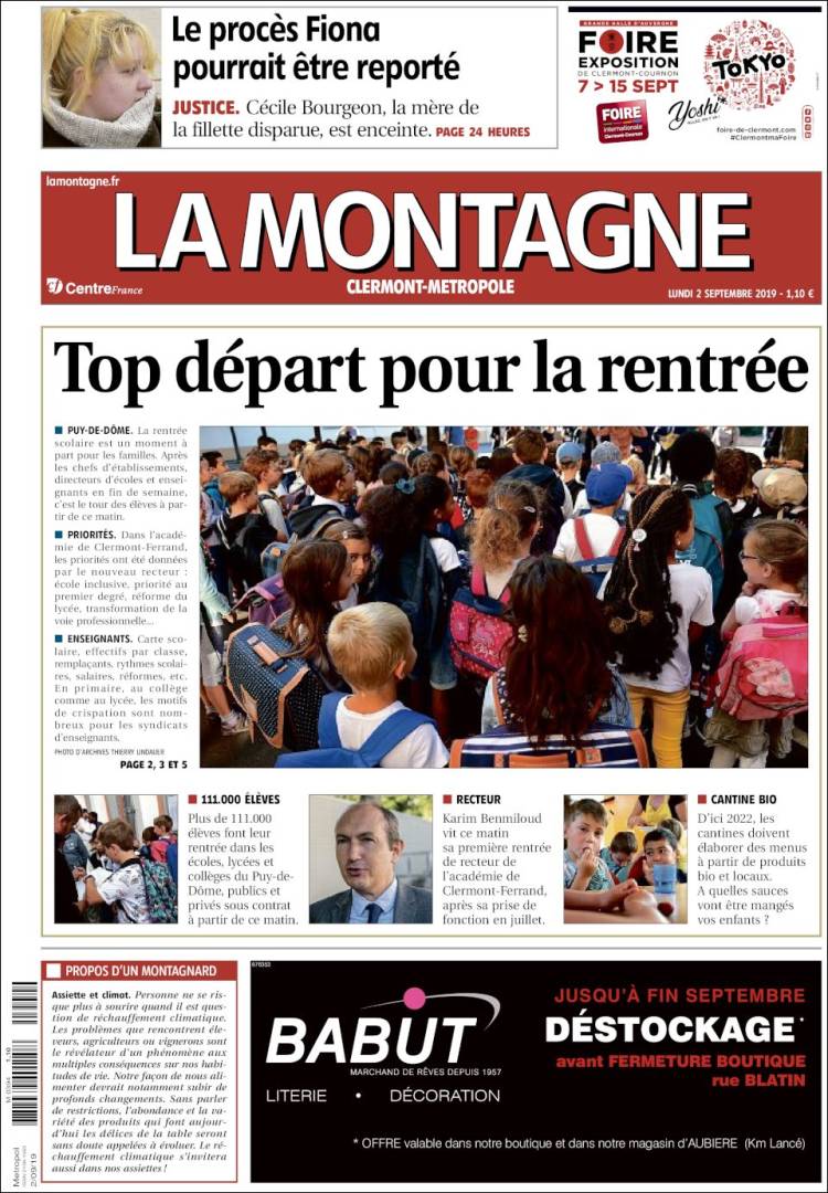 Portada de La Montagne (Francia)