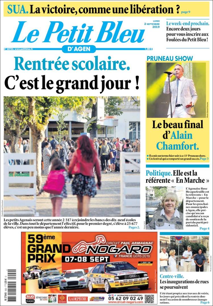 Portada de Le Petit Bleu (Francia)