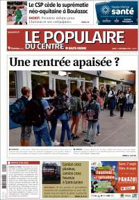 Portada de Le Populaire du Centre (Francia)