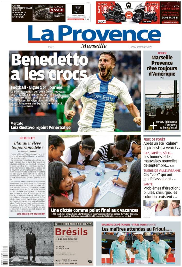 Portada de La Provence (Francia)