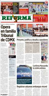 Portada de Reforma (M&eacute;xico)