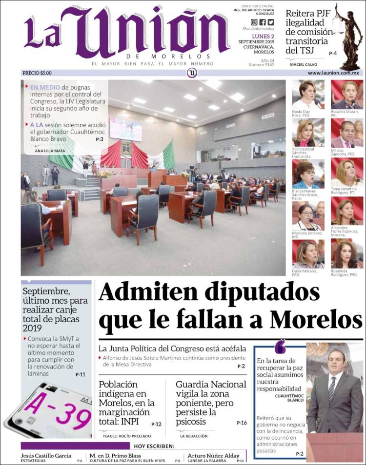 Portada de La Unión de Morelos (M&eacute;xico)
