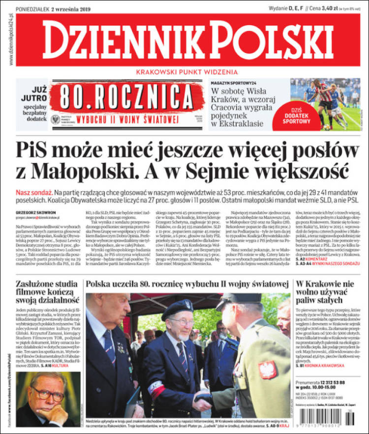 Portada de Dziennik (Polonia)