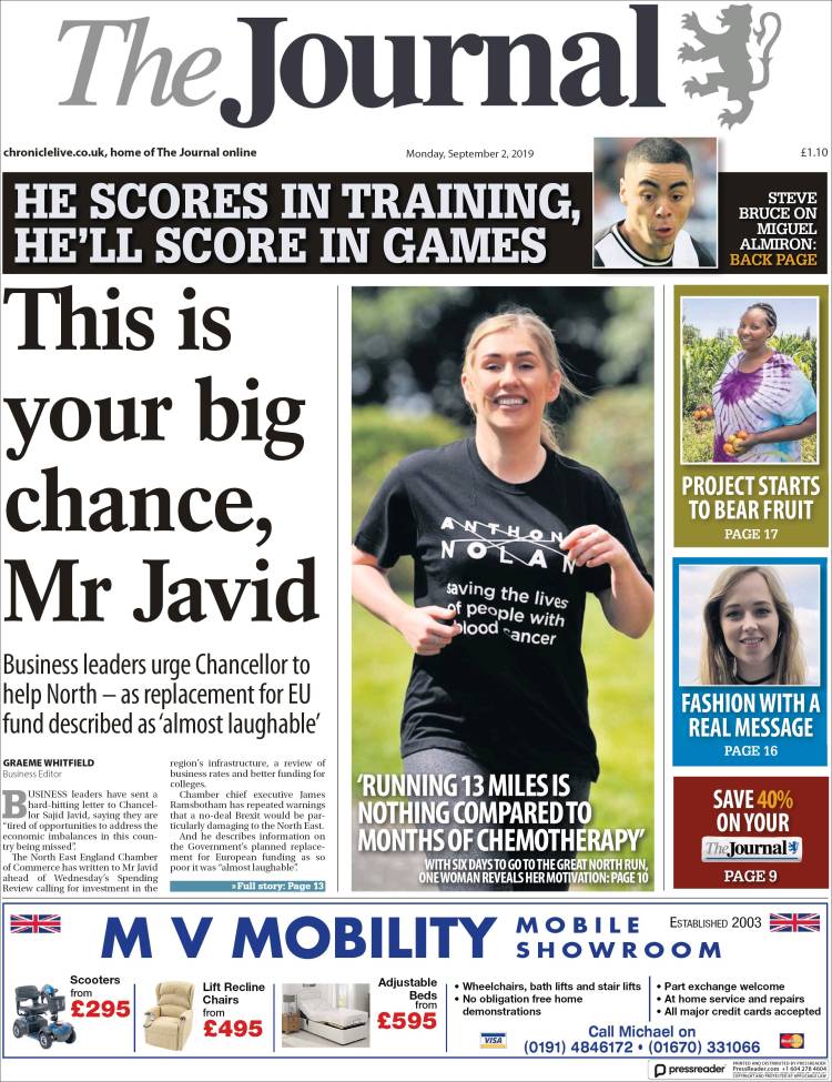 Portada de The Journal (Reino Unido)