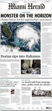 Portada de Miami Herald (USA)