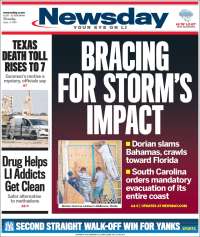 Portada de Newsday (USA)