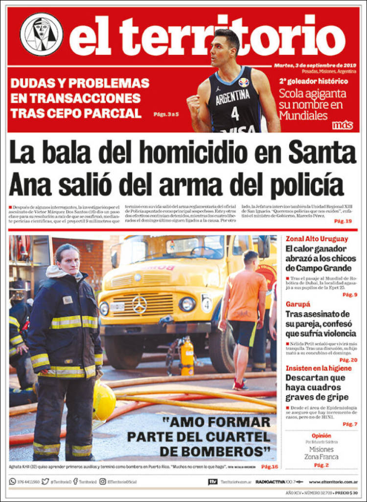 Portada de El Territorio (Argentina)