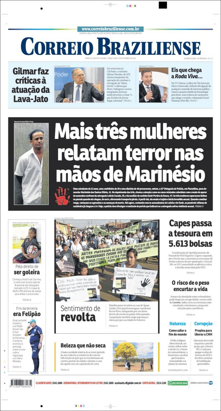 Portada de Correio Braziliense (Brasil)