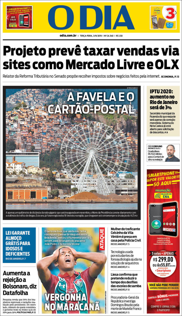 Portada de O Dia (Brasil)