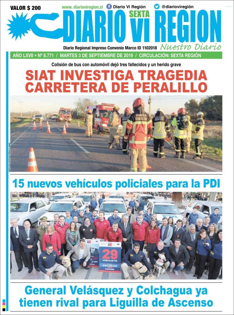 Portada de Diario VI Región (Chile)