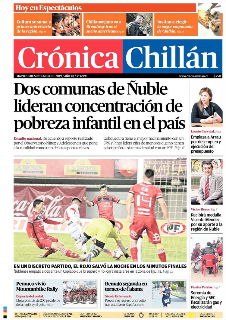 Portada de Crónica Chillán (Chile)