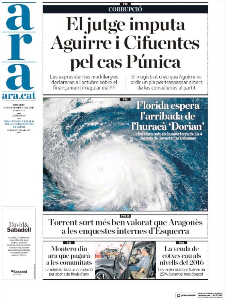 Portada de Ara (España)