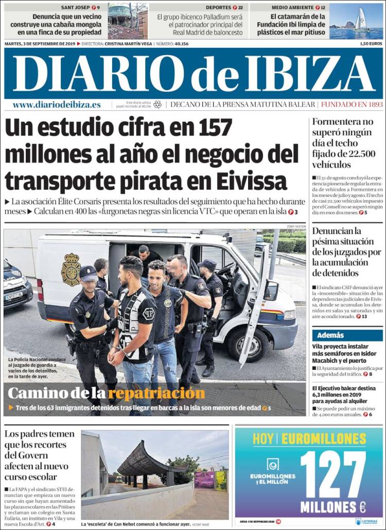 Portada de Diario de Ibiza (España)