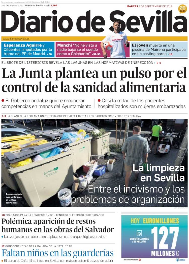 Portada de Diario de Sevilla (España)