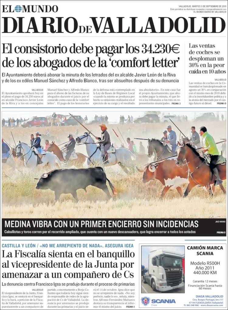 Portada de Diario de Valladolid (España)