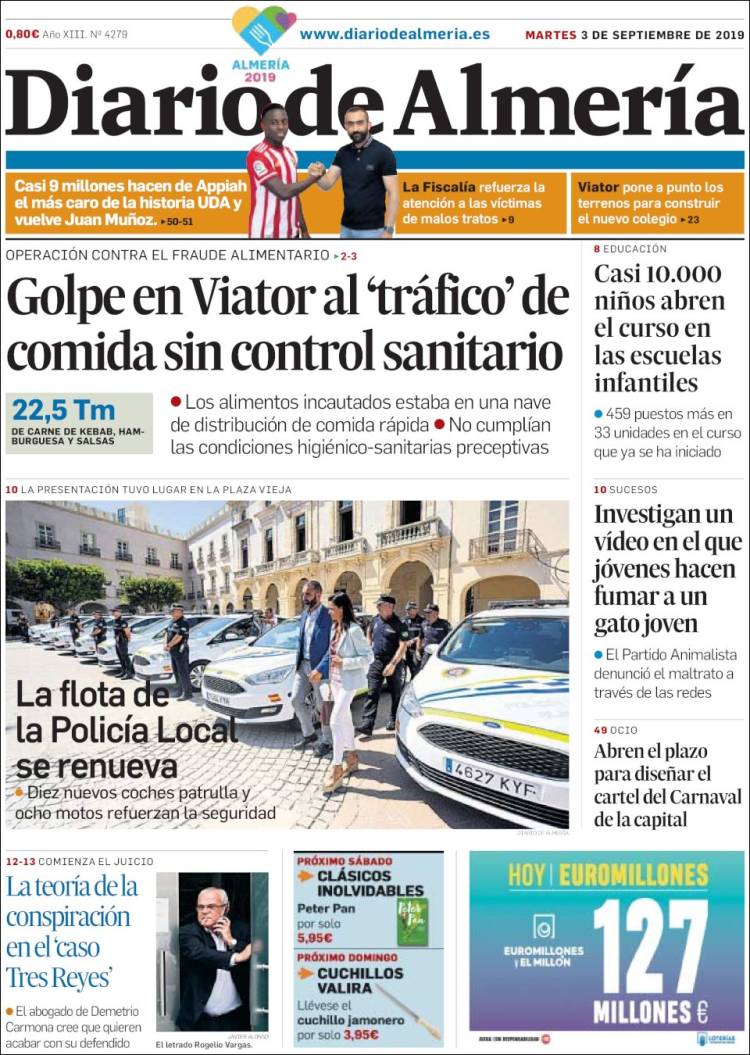 Portada de Diario de Almería (España)