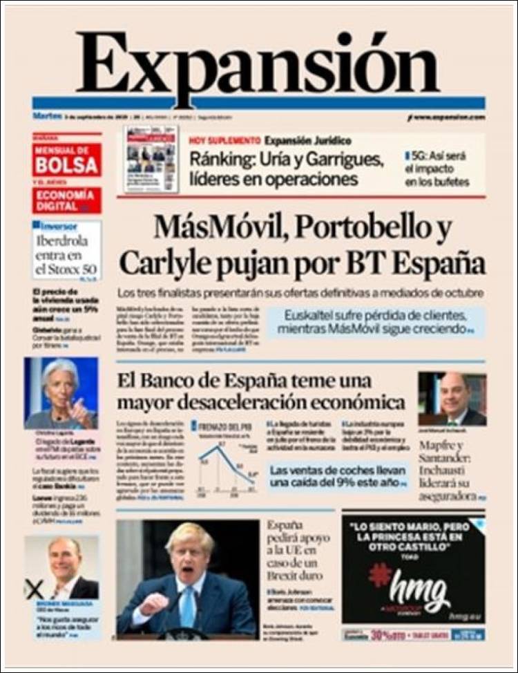 Portada de Expansión (Espa&ntilde;a)