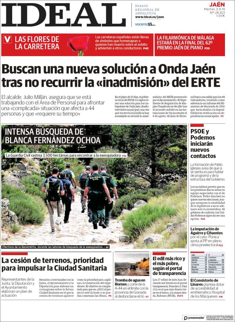 Portada de El Ideal de Jaén (España)