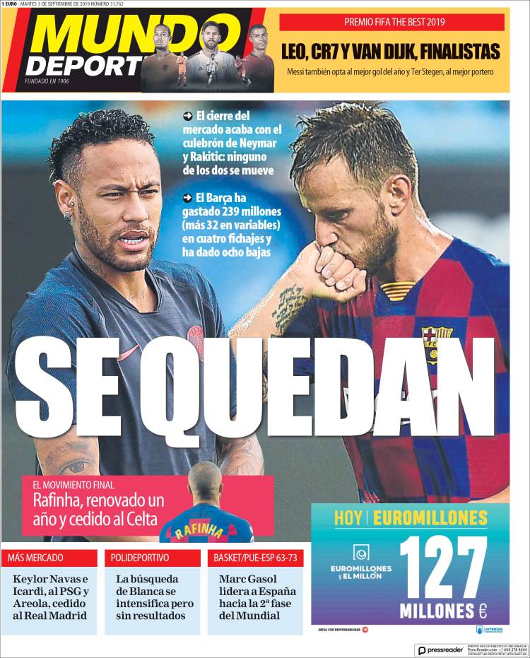 Portada de El Mundo Deportivo (España)