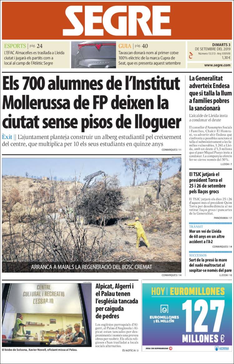 Portada de Segre (Espa&ntilde;a)