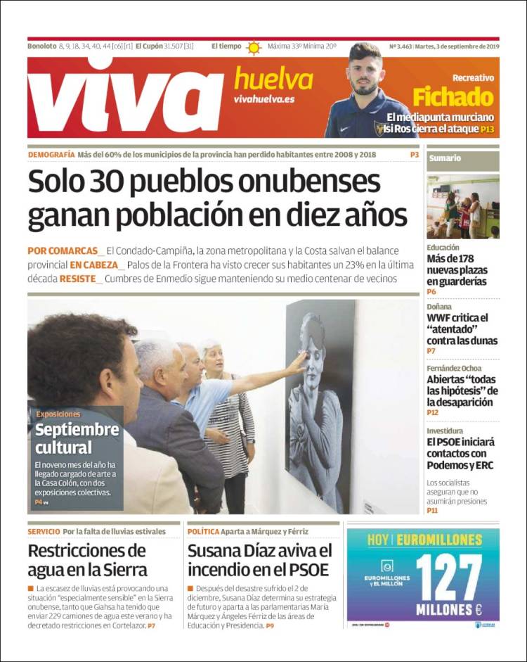 Portada de Viva Huelva (España)