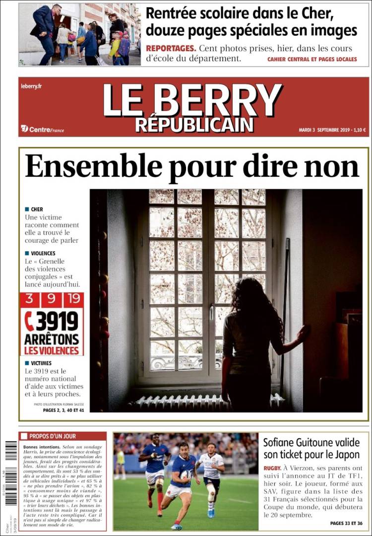 Portada de Berry Republicain (Francia)
