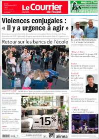 Portada de Le Courrier de l'Ouest (Francia)