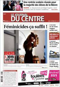 Portada de Le Journal du Centre (Francia)