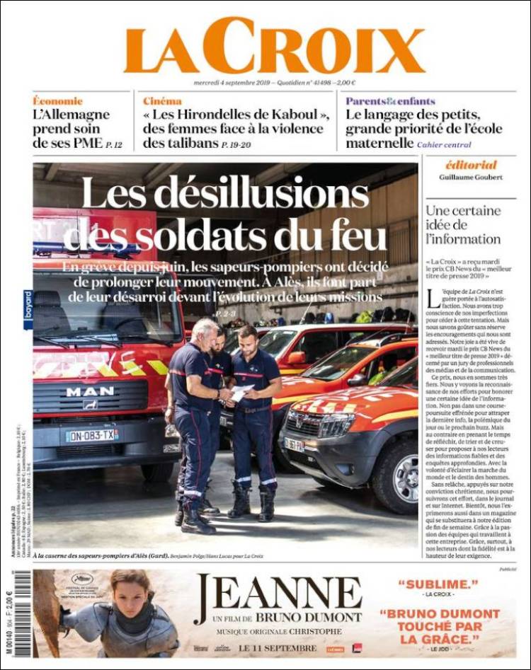 Portada de La Croix (Francia)