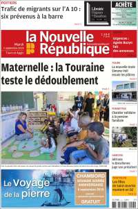 Portada de La Nouvelle Republique (Francia)