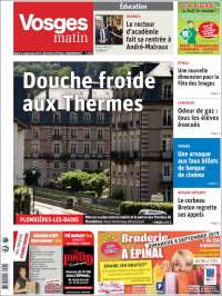 Portada de Vosges Matin (Francia)