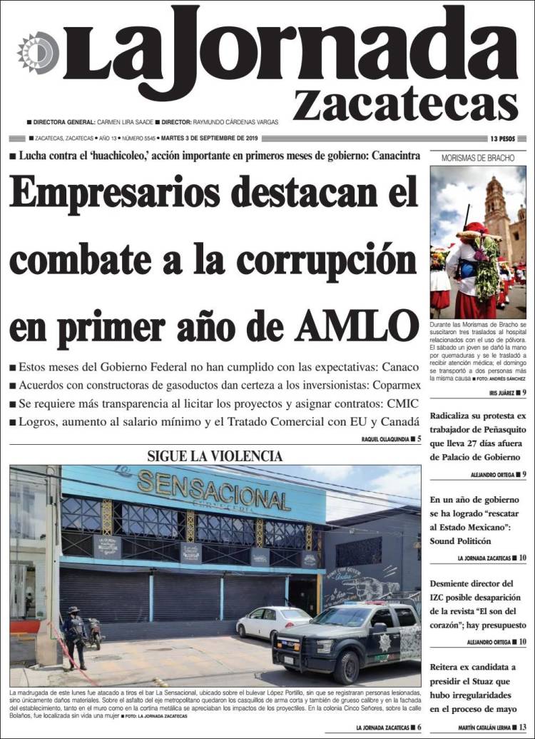 Portada de Jornada de Zacatecas (M&eacute;xico)