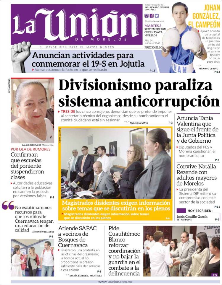 Portada de La Unión de Morelos (M&eacute;xico)