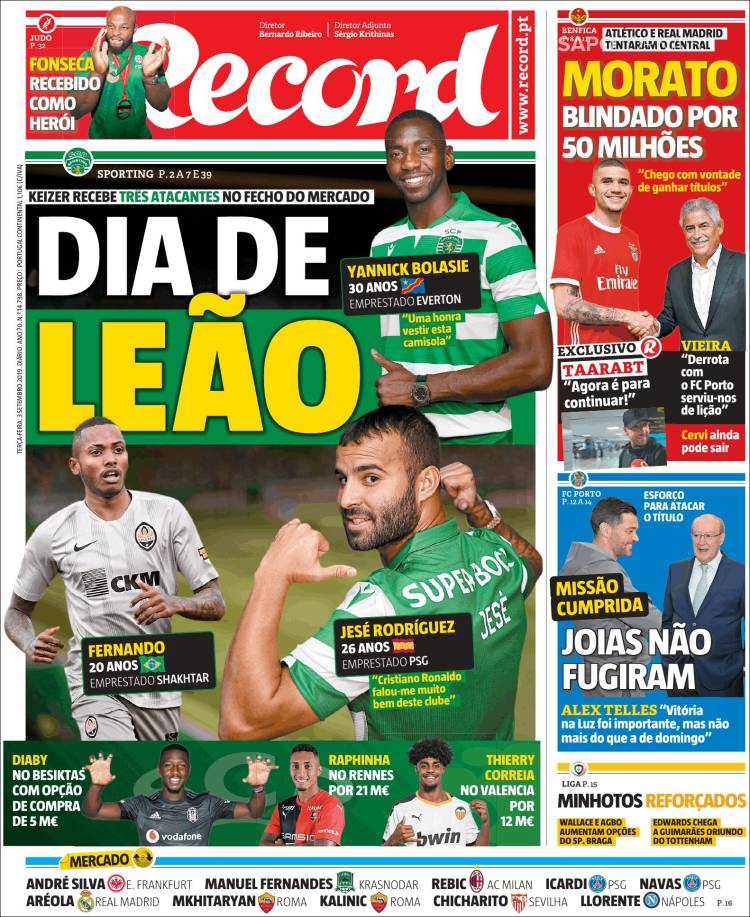 Portada de Record (Portugal)