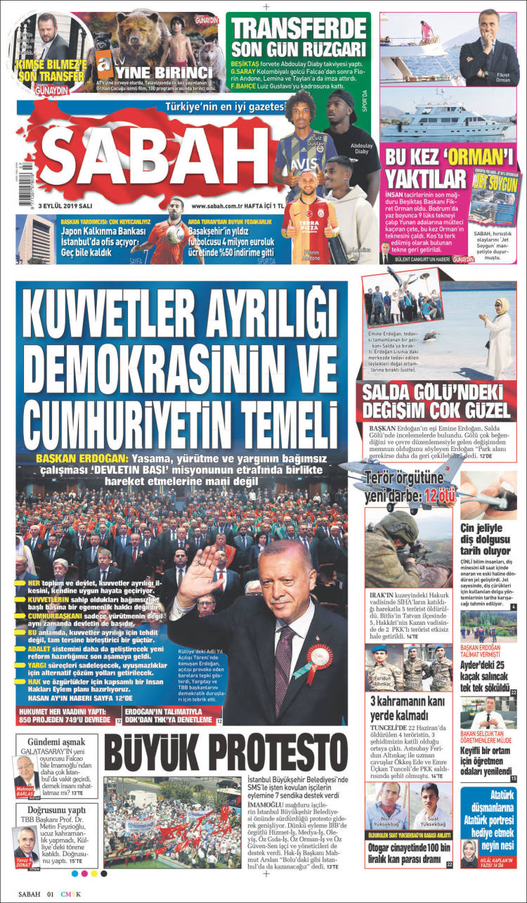 Portada de Sabah (Turqu&iacute;a)