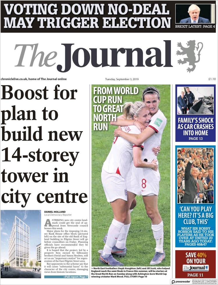 Portada de The Journal (Reino Unido)