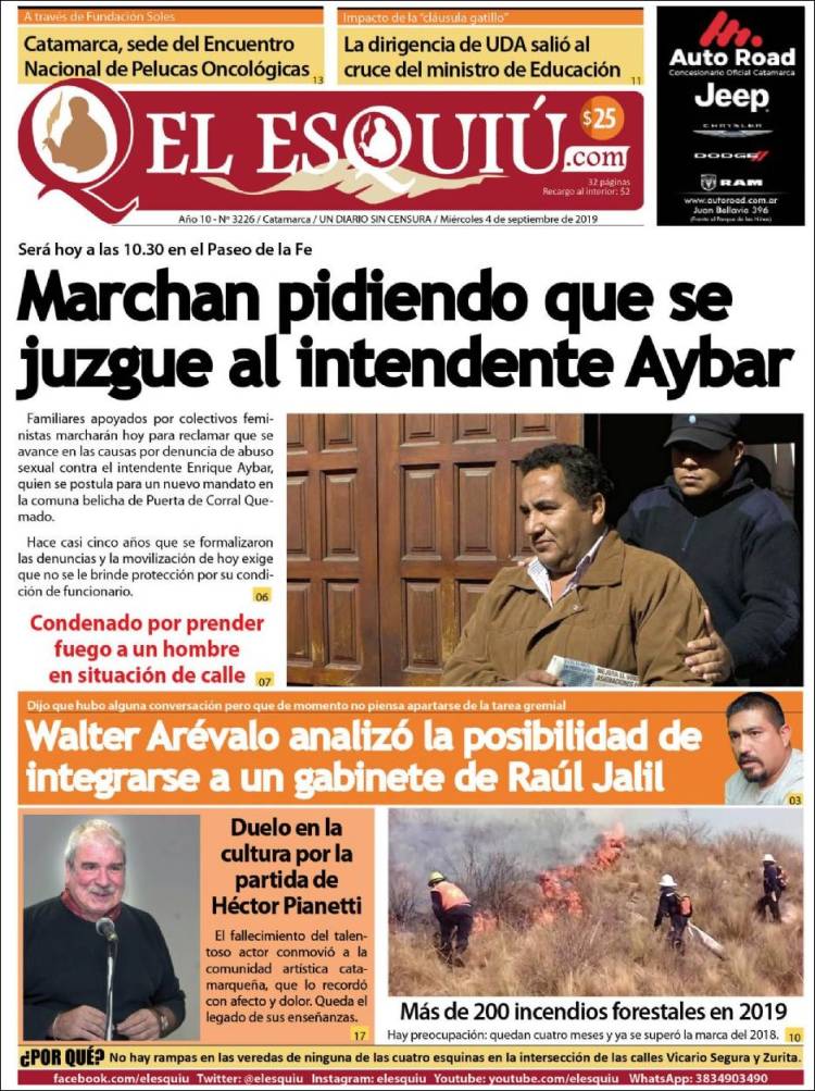 Portada de El Esquiu (Argentina)