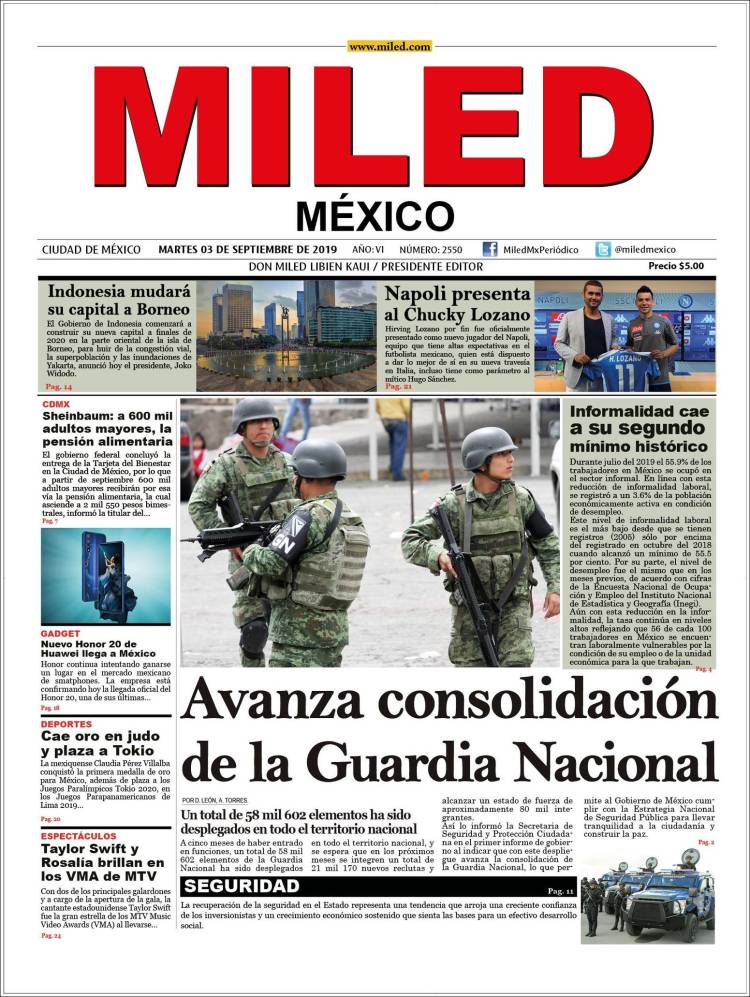 Portada de Miled (M&eacute;xico)