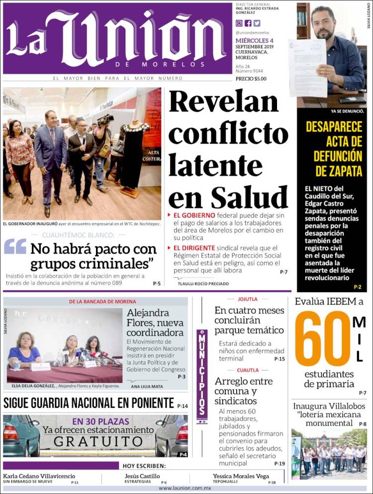 Portada de La Unión de Morelos (M&eacute;xico)