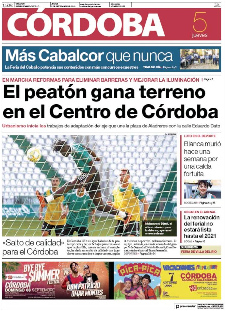 Portada de Diario de Córdoba (España)