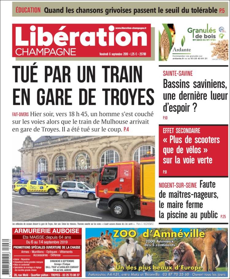 Portada de Libération Champagne (Francia)